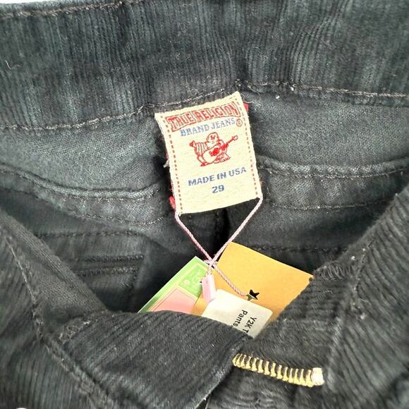 Y2K True Religion Navy Corduroy Pants Low Rise Straight Leg Made in USA Size 29 - Picture 3 of 7